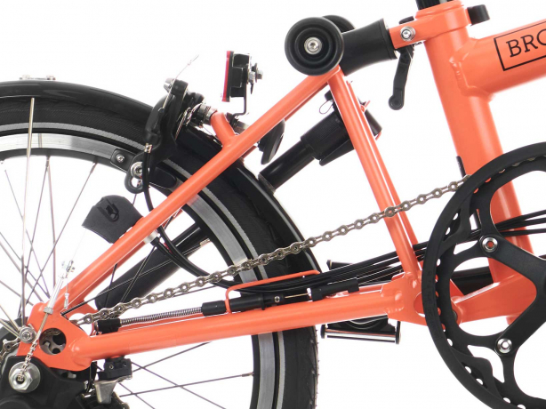 Brompton Achterframe C Line Staal Zijdeglans Vuur Koraal