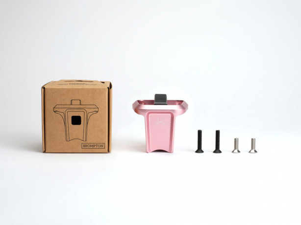 Brompton Bagageclip Gesmeed Aluminium Pink