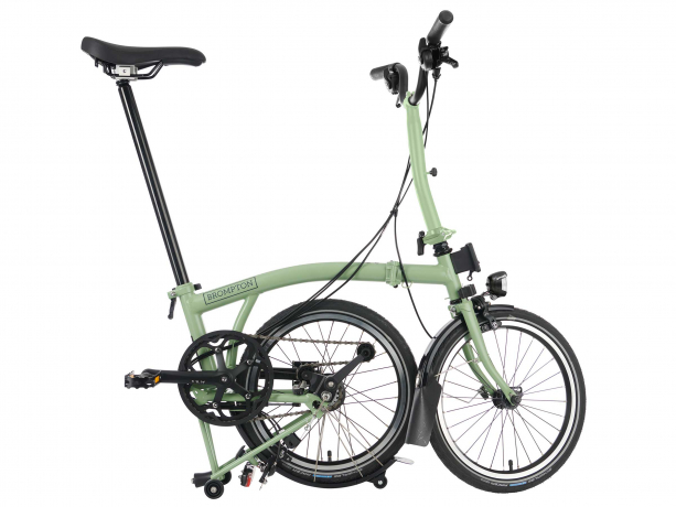 Brompton C Line Explore Midden met Rack Matcha Groen