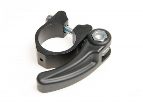 Brompton Zadelpenklem en QR Telescopische Snap-Fit Zadelpen Zwart